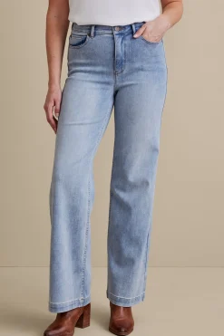 Soft Surroundings Petites Ultimate Denim Wide Leg Jeans