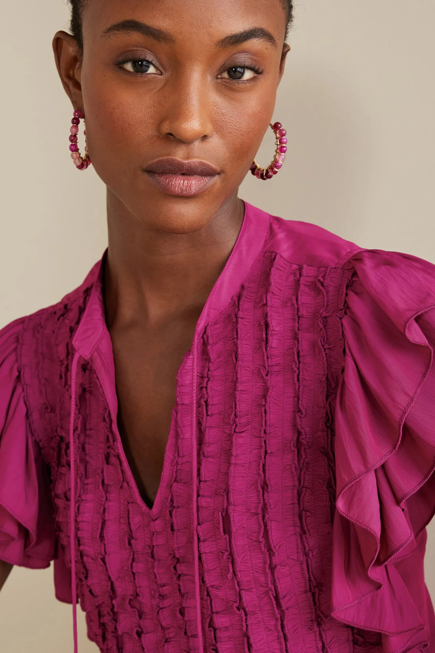 Soft Surroundings Petites Victoria Ruffle Tunic