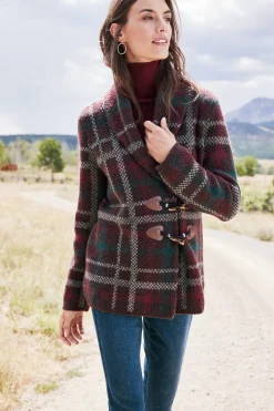 Soft Surroundings Plaid Sweater Coat