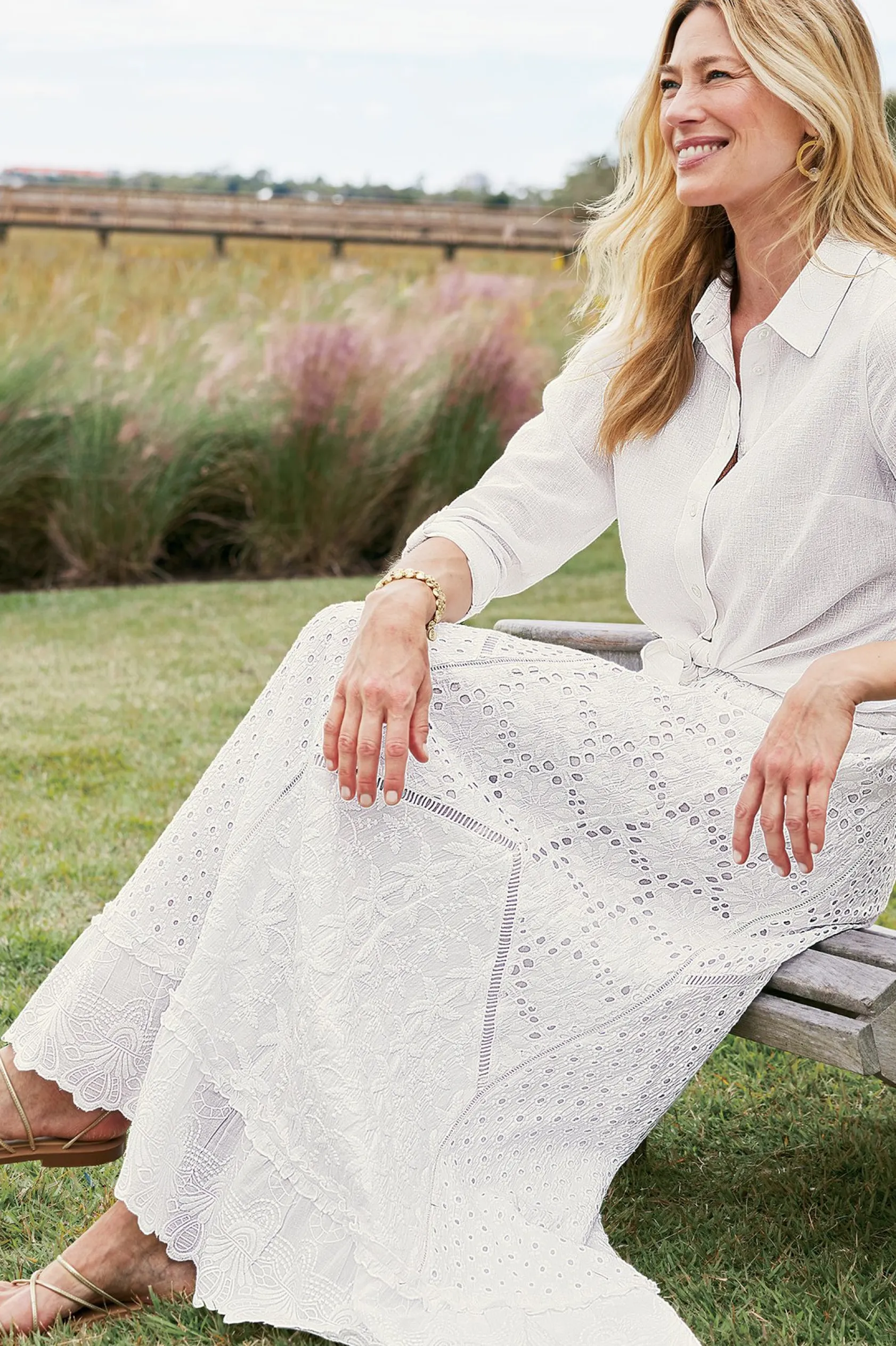 Soft Surroundings Porfiria Embellished Skirt