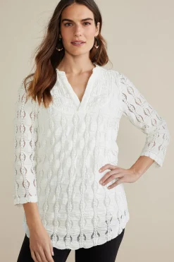 Soft Surroundings Priya Knit Lace Tunic