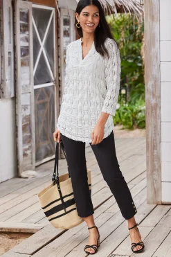Soft Surroundings Priya Knit Lace Tunic