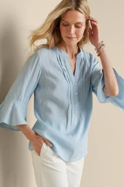 Soft Surroundings Raisa Linen Blend Top