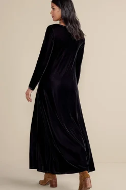 Soft Surroundings Santiago Stretch Velvet Dress