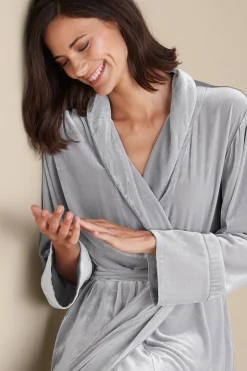 Soft Surroundings Silk Velvet Robe