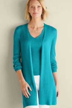 Soft Surroundings Soft Essential™ Ribbed Long Cardi