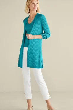 Soft Surroundings Soft Essential™ Ribbed Long Cardi