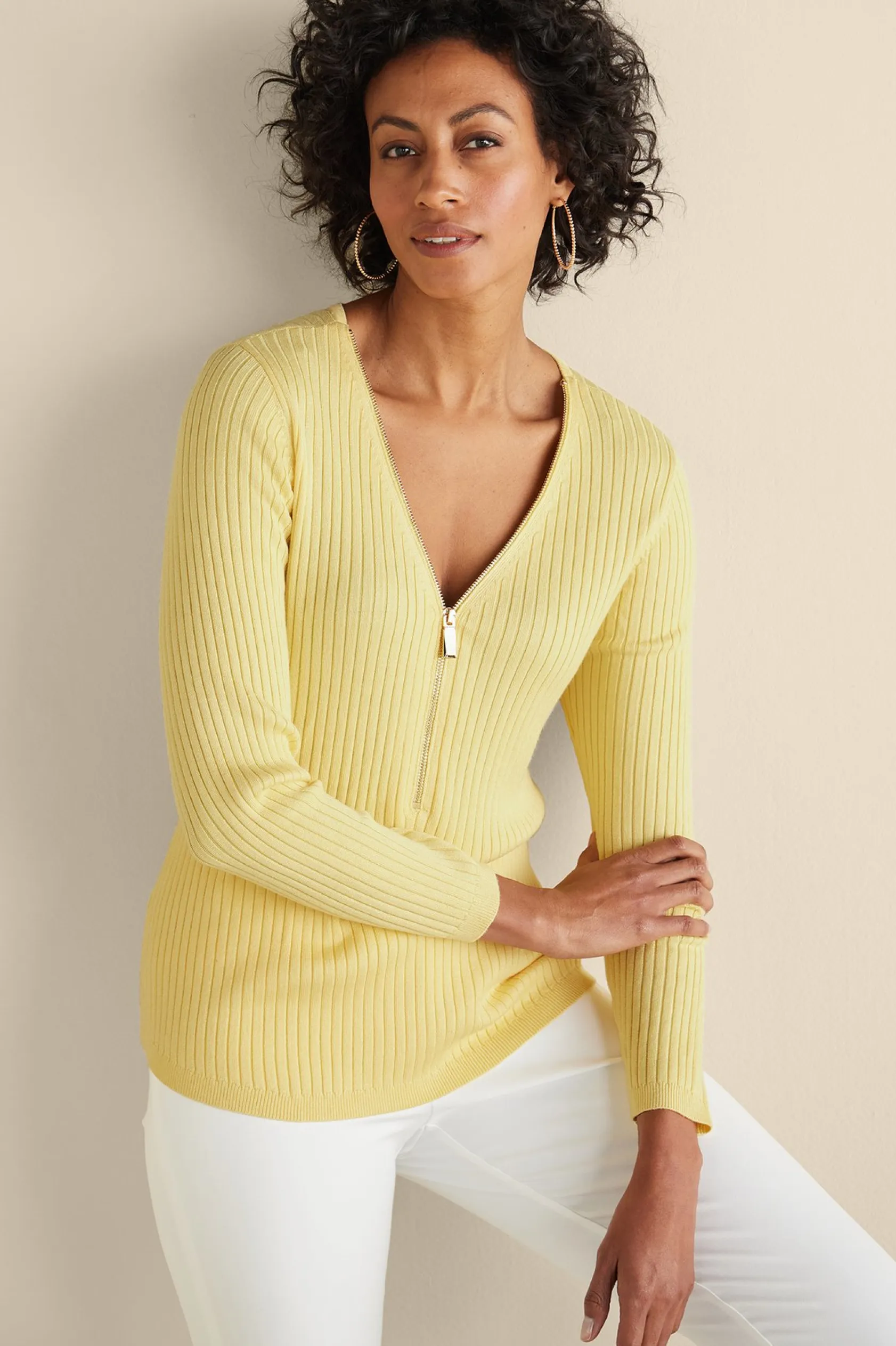 Soft Surroundings Soft Essential™ Ribbed Valentina Sweater