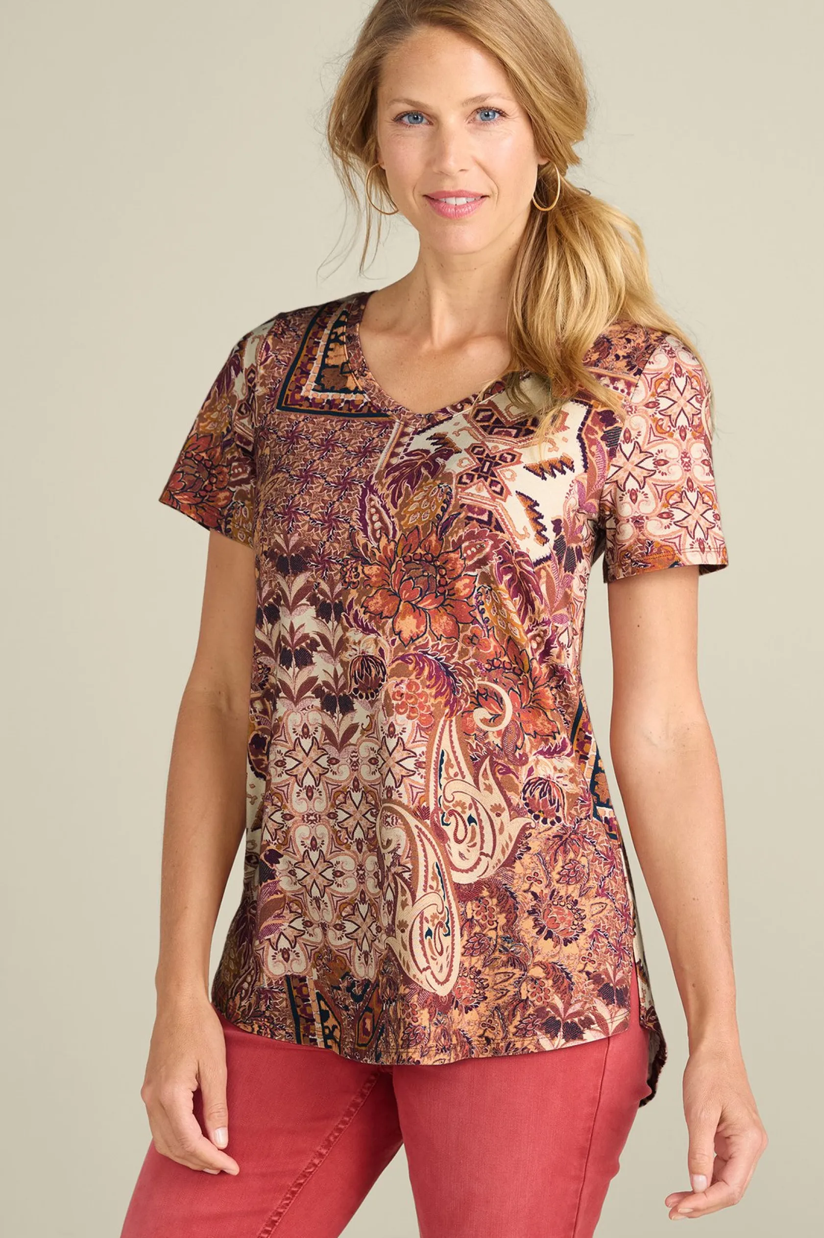 Soft Surroundings Soft Essential™ SUPIMA® Isabel Short Sleeve Tunic