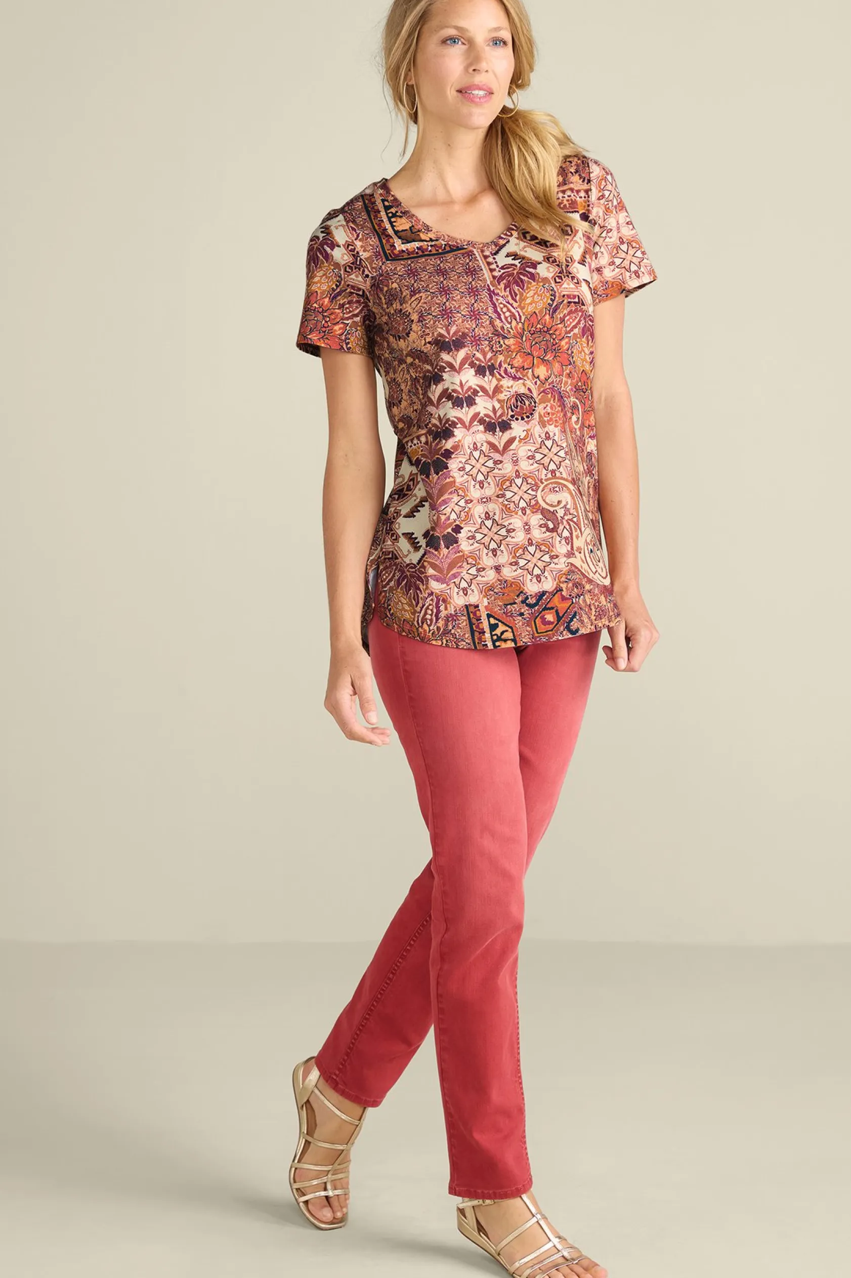 Soft Surroundings Soft Essential™ SUPIMA® Isabel Short Sleeve Tunic