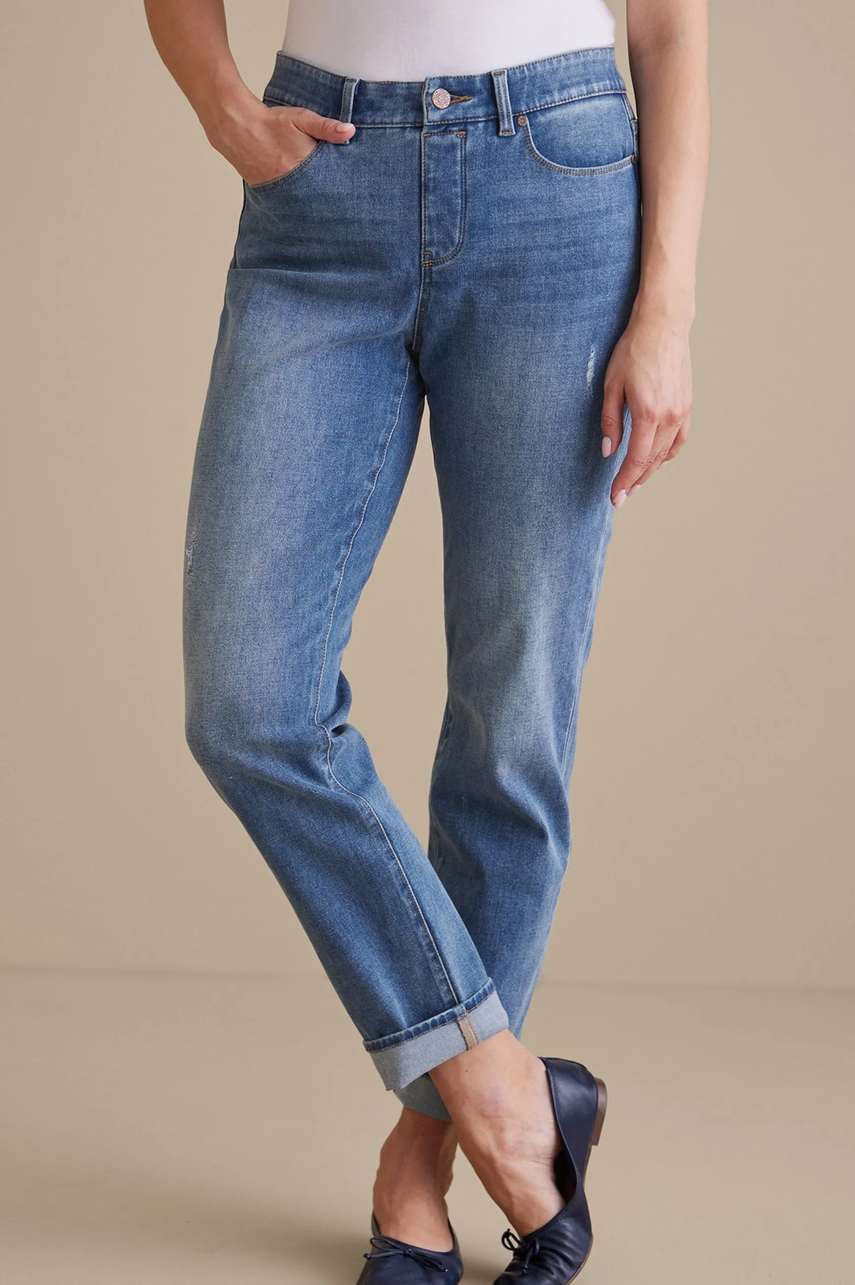 Soft Surroundings The Ultimate Denim Relaxed Straight Jeans
