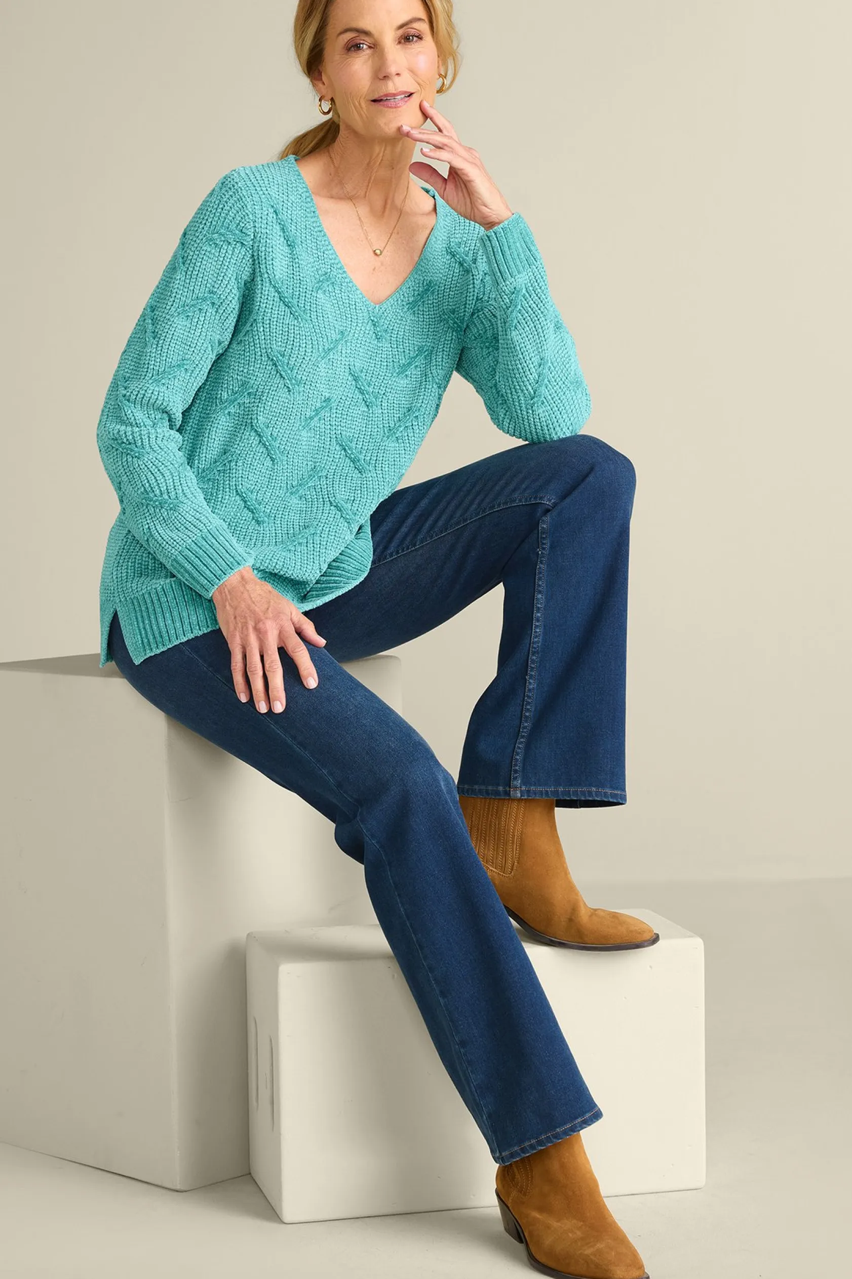 Soft Surroundings Trina Chenille Sweater