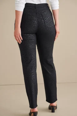 Soft Surroundings Ultimate Denim Animal Straight Leg Jeans