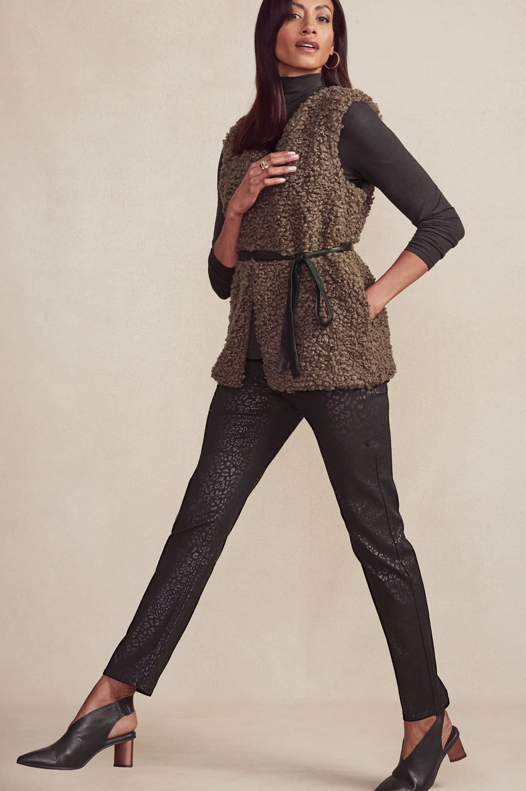 Soft Surroundings Ultimate Denim Animal Straight Leg Jeans