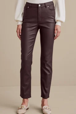 Soft Surroundings Ultimate Denim Coated Straight Leg Jeans