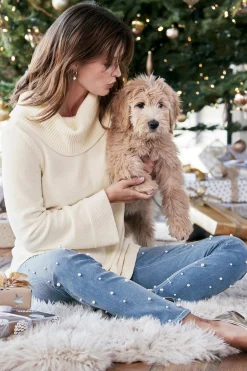 Soft Surroundings Ultimate Denim Pearl Straight Leg Jeans