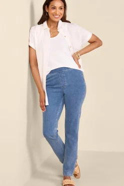 Soft Surroundings Ultimate Denim Pull-On Slim Leg Jeans