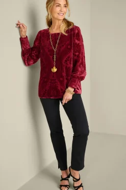Soft Surroundings Vanetta Velvet Top
