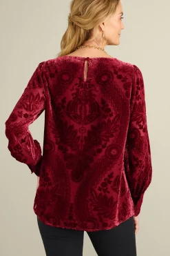 Soft Surroundings Vanetta Velvet Top