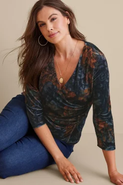 Soft Surroundings Velvet Alyssa Knit Top