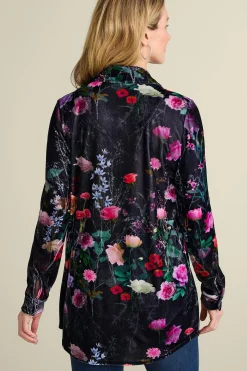 Soft Surroundings Velvet Boyfriend Tunic Shirt