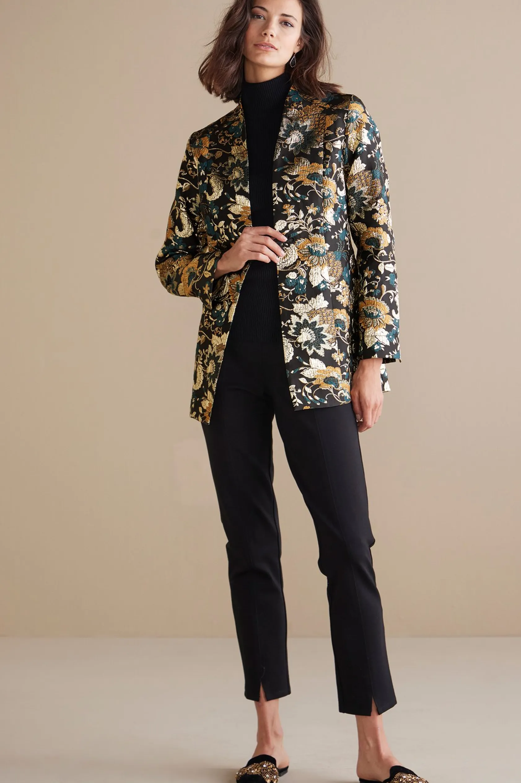 Soft Surroundings Viola Jacquard Jacket
