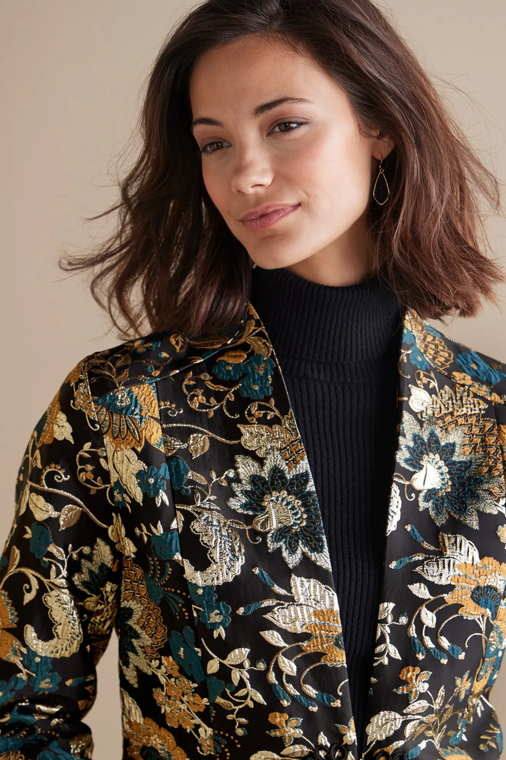 Soft Surroundings Viola Jacquard Jacket