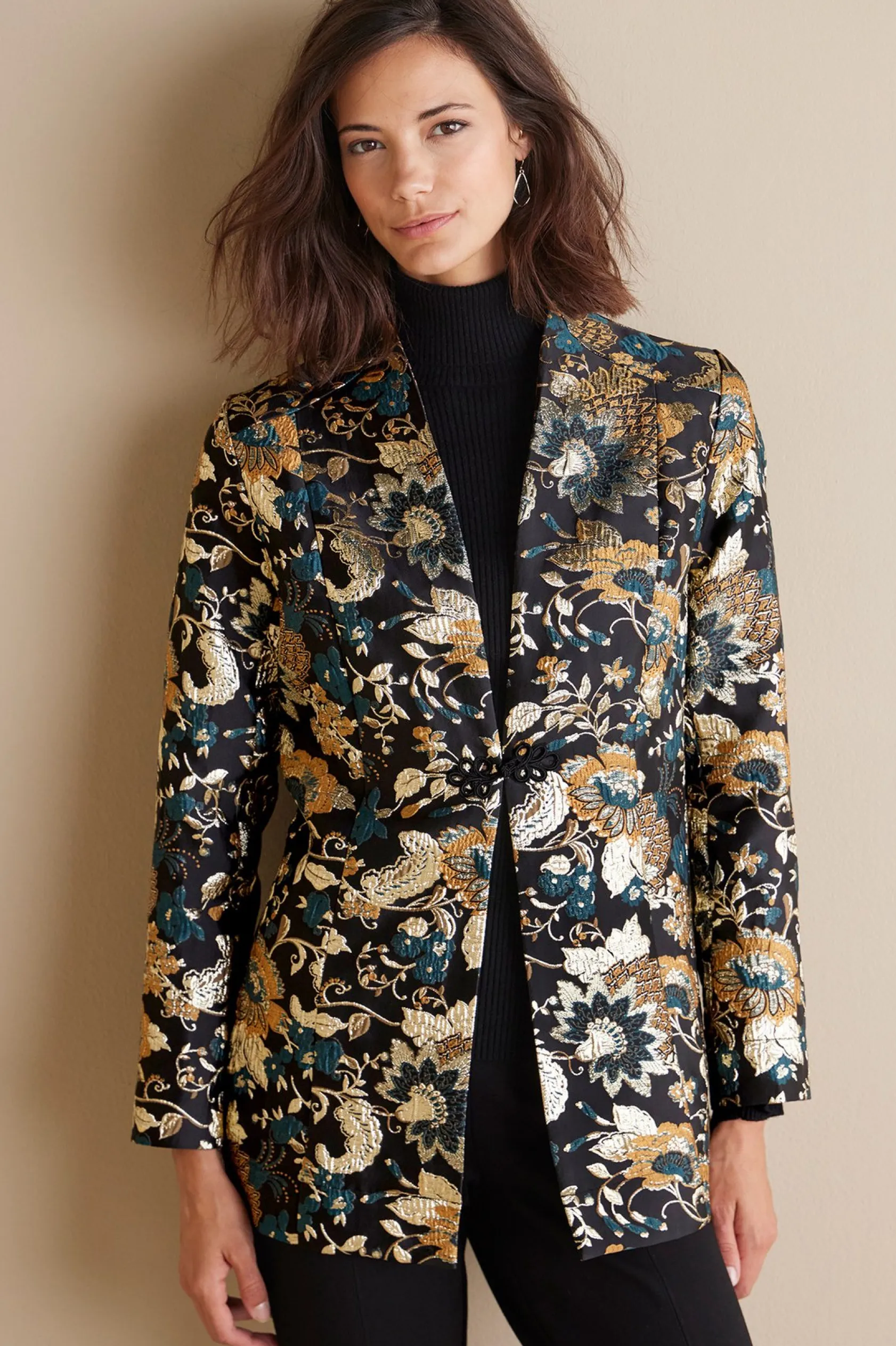 Soft Surroundings Viola Jacquard Jacket