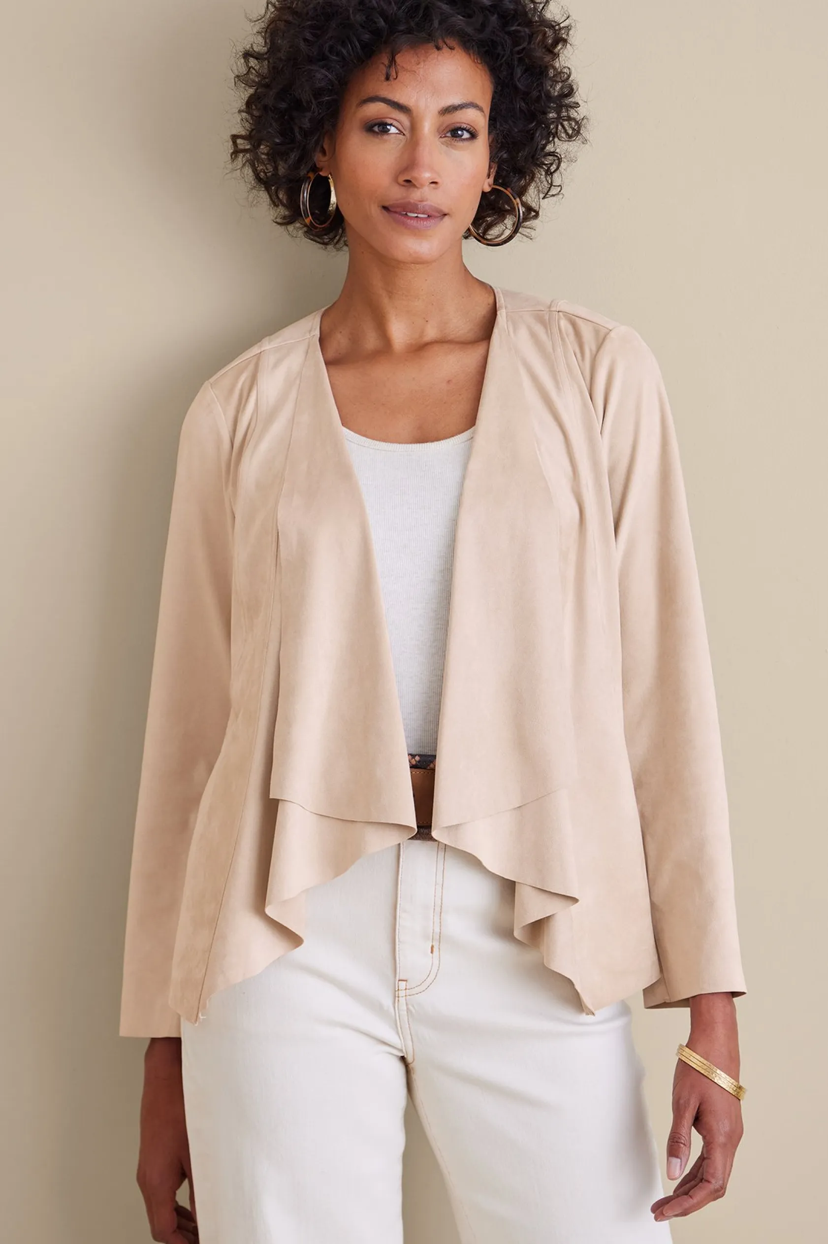 Soft Surroundings Viviana Faux Suede Jacket
