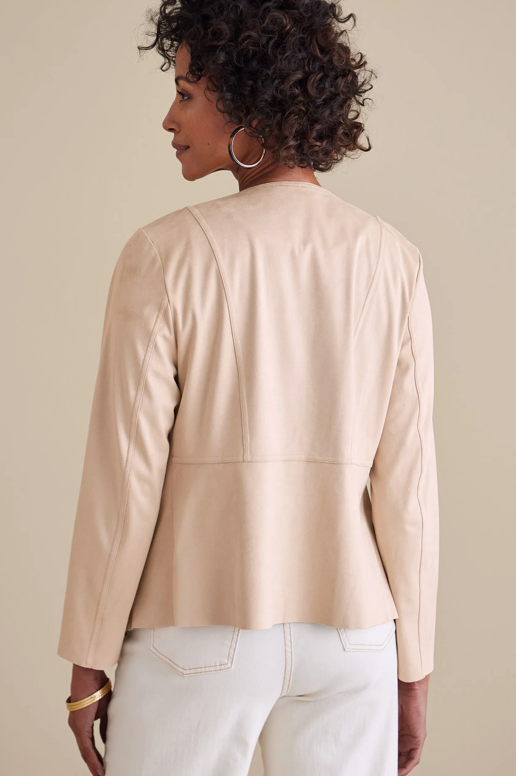 Soft Surroundings Viviana Faux Suede Jacket