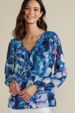 Soft Surroundings Xenia Ruffle Top