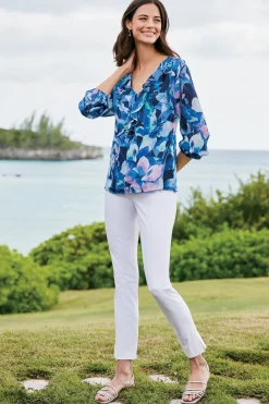 Soft Surroundings Xenia Ruffle Top