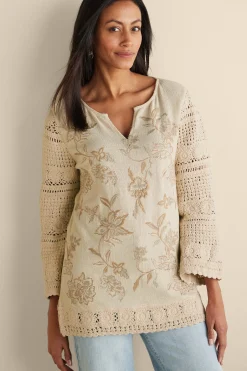 Soft Surroundings Zina Crochet Sweater