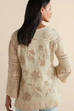 Soft Surroundings Zina Crochet Sweater